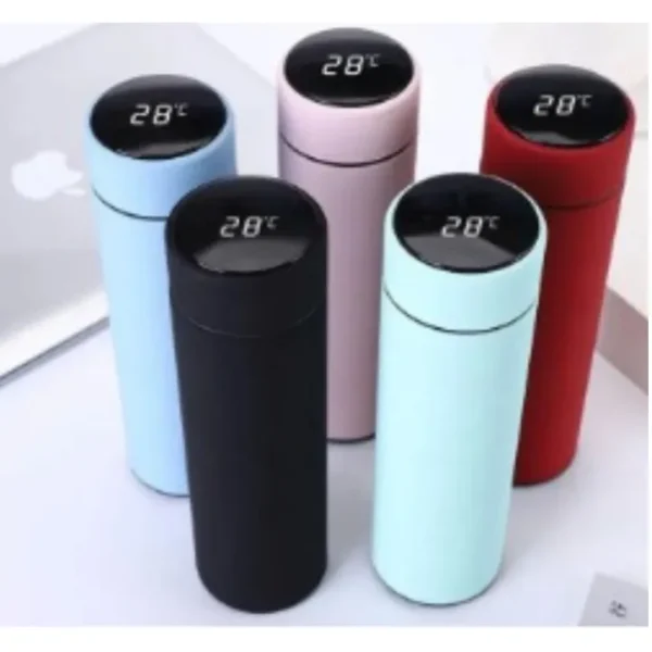 Temperature Water Bottle, LED Temperature Display, Hot Cold Vacuum Flasks, stainless Steel Thermos, LED 500ML Smart Thermos