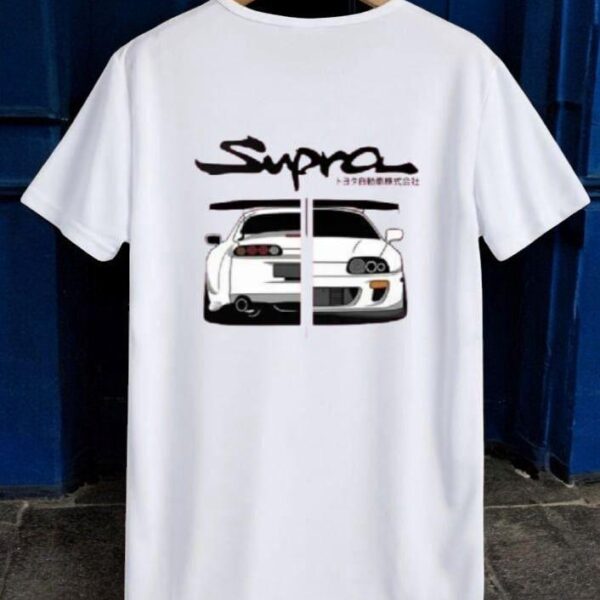 Men's White Graphic Sublimation T-Shirt – Jersey Fabric – Stylish Round Neck Sports Tee – 1 Pc