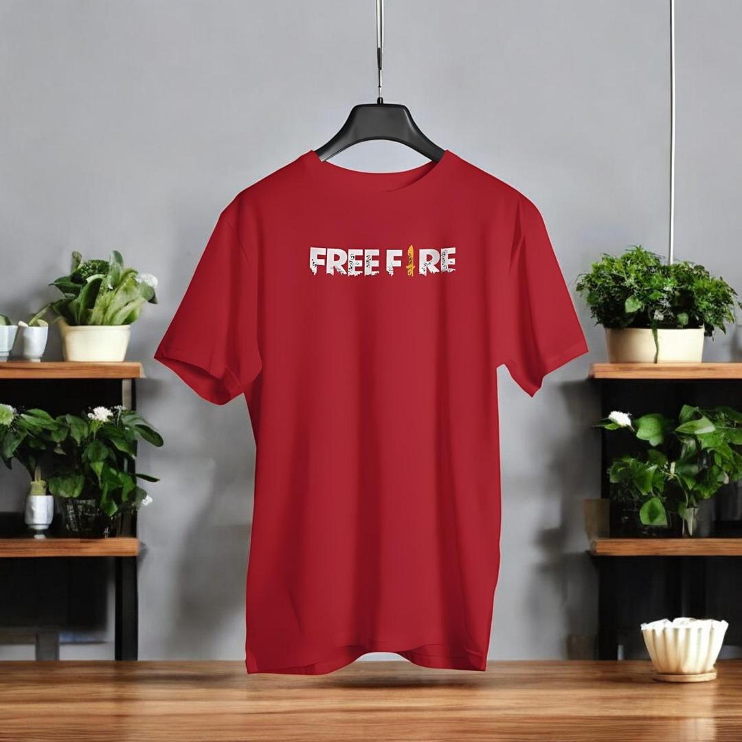 1756133109493 Men's Printed Cotton Jersey T-Shirt – Round Neck – Red Color – Casual Wear – Soft & Comfortable – 1 Pc - Image 1