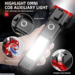 Rechargeable LED Torch Light – Waterproof, Energy Saving, Durable & Energy Saving long Battery Life, Heavy Duty