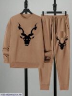 Unisex Markhor Printed Tracksuit – 2 Pcs Dri-Fit Sweatshirt & Trouser Set – Stylish & Comfortable Casual Wear for Men & Women