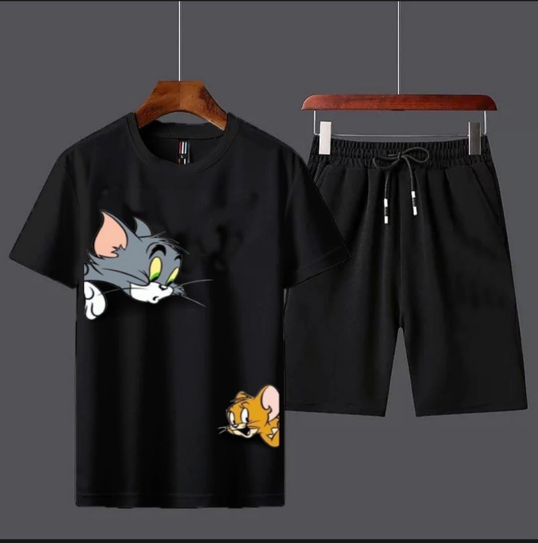 IMG-20250806-WA0038 Men’s Cotton Printed T-Shirt & Shorts Set – Comfortable Summer Tracksuit - Image 1