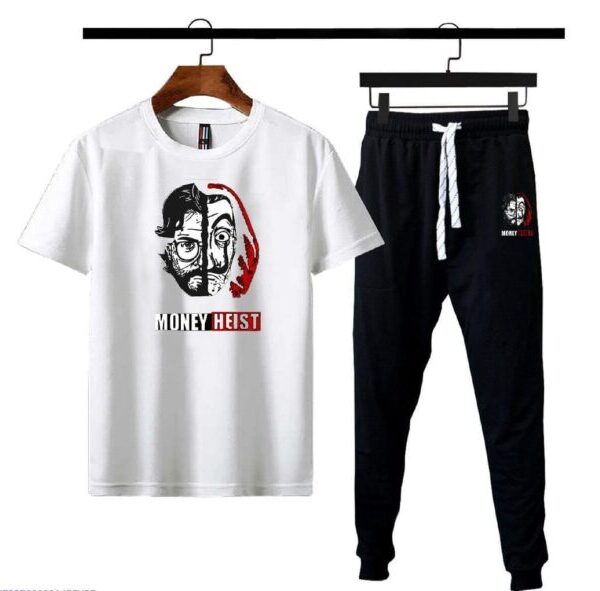 2 Pcs Men's Micro Interlock Graphic Sublimation Tracksuit – Comfortable & Stylish Casual Wear Set