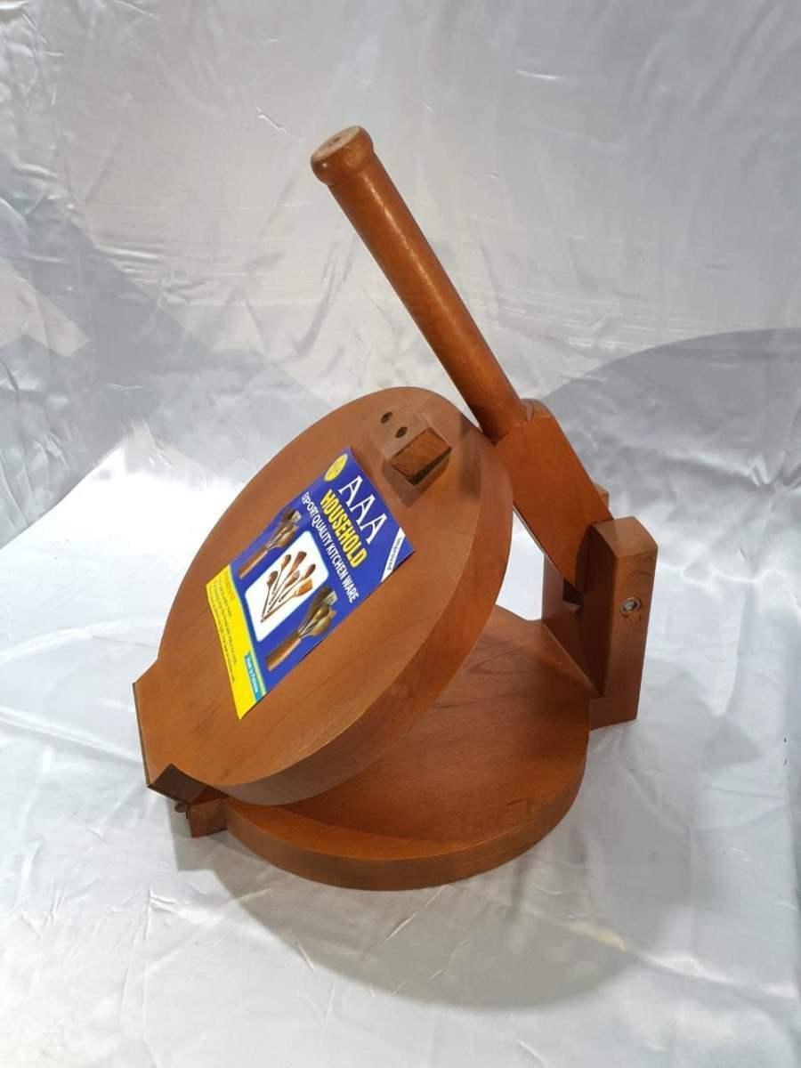 MZ1629200031KGBR-media-2 Wooden Roti Maker – Premium Handmade Roti Press for Perfect Round Chapatis - Image 3