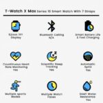 T-Watch X Max Smartwatch Series X | 7 in 1 Strap Combo | Compatible with Android & iOS - Image 2