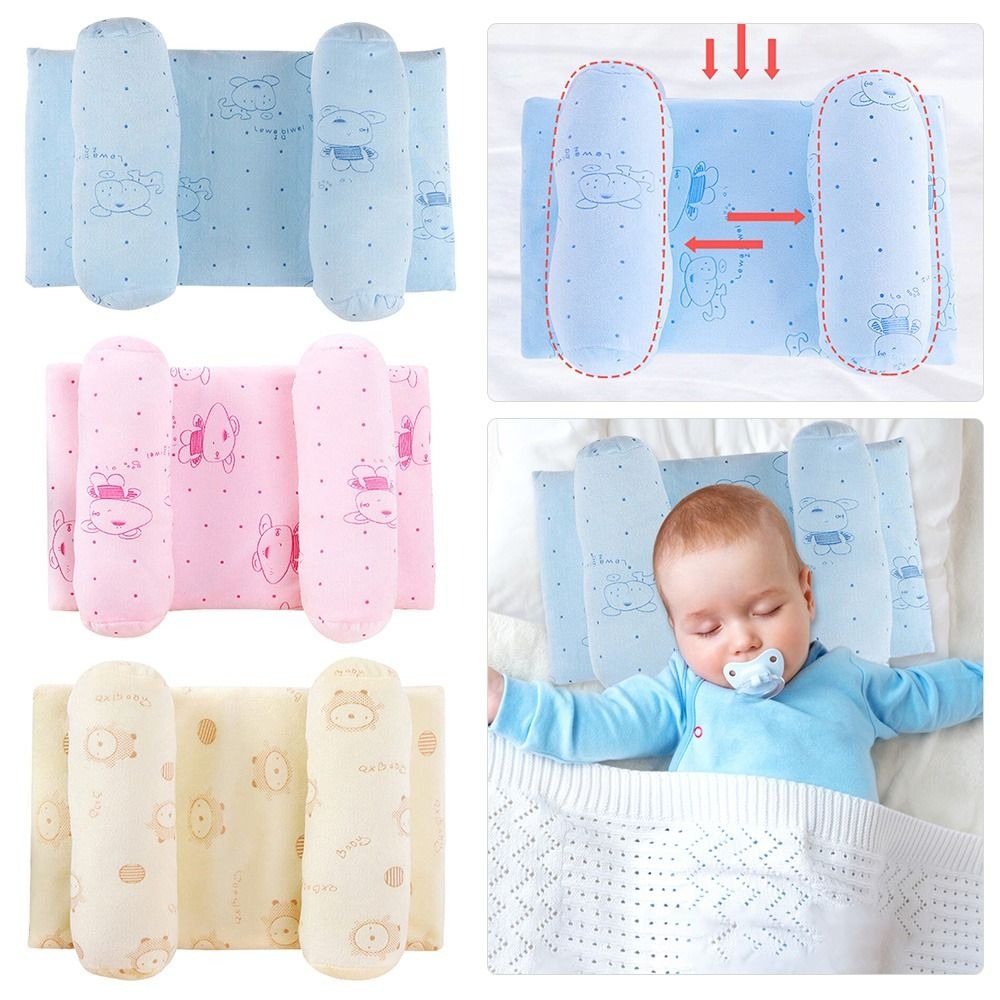 imgi_62_e5a464612e959f651fc0b53d4fd05407-1 Soft Head Shaping Newborn Pillow for Flat Head Prevention, Breathable & Portable Infant Cushion - Baby Head Shaping Pillow - Adjustable Newborn Baby Head Shaping Pillow ( Random Color & Design ) - Without Box - Image 3