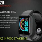 D20 Smart Watch for Men & Women – Fitness Tracker, Heart Rate Monitor, Sports Mode, Waterproof Smartwatch