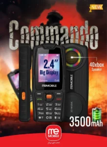 MeMobile Commando Rugged Feature Phone | 3500mAh Power Bank Battery, 3D Music Speaker & 2.4" Display - Image 2